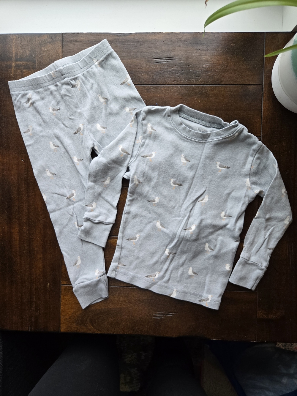 Toddler Grey Seagull Print Pyjama Set